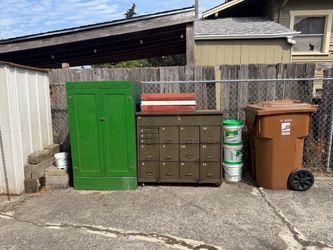 Vintage 14-Drawer Steel Spare Parts Cabinet | Industrial / Military Style