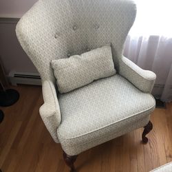 Rowe Wing Chairs (2) With Ottoman (1)