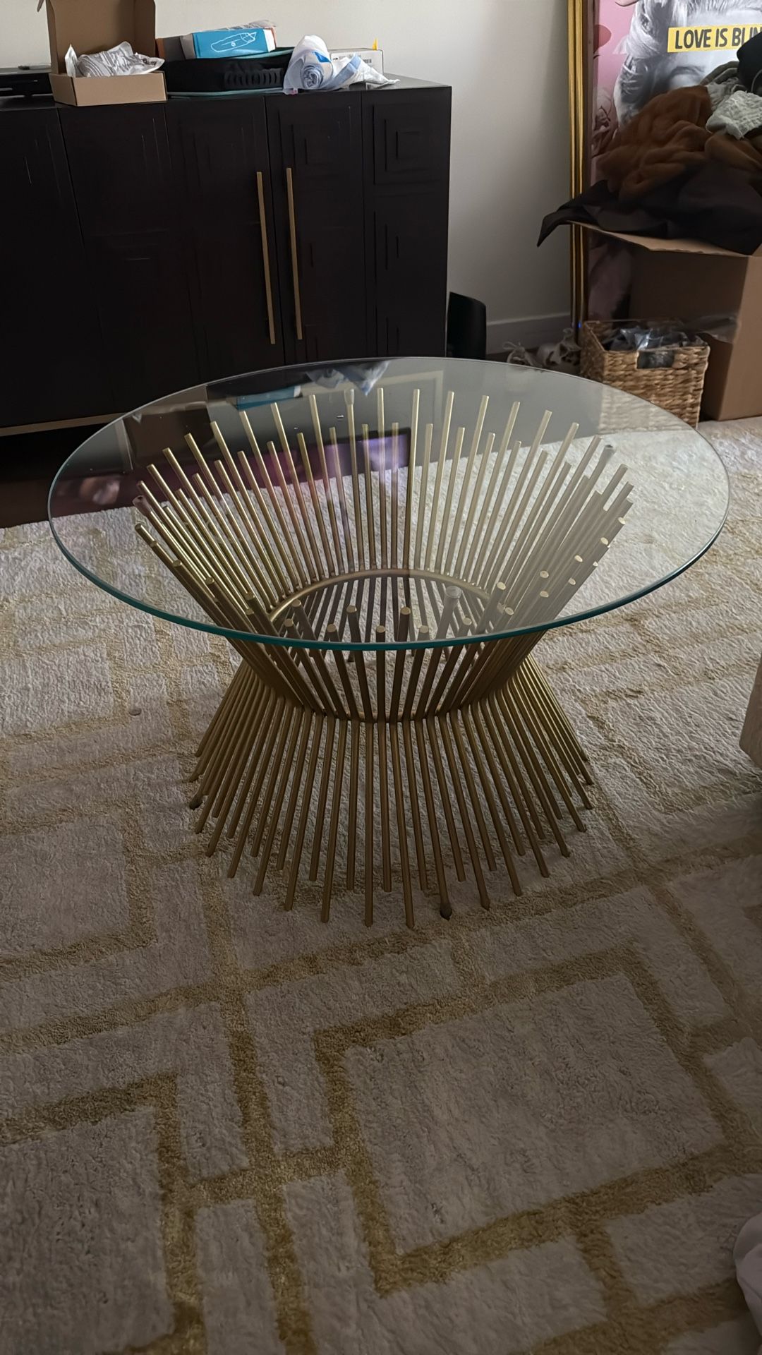 Glass Top Coffee Table 
