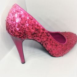 Pink Sequence Stilettos