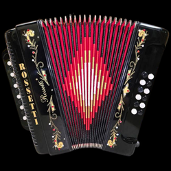 Accordion for sale brand new 34/12  tono sol,and fa bk/red straps and hard case original from Rosetti