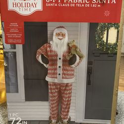 6Ft Holiday Time Santa 