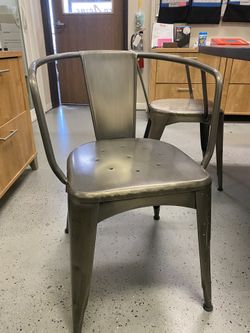 6 Industrial Metal Chairs Indoor/outdoor