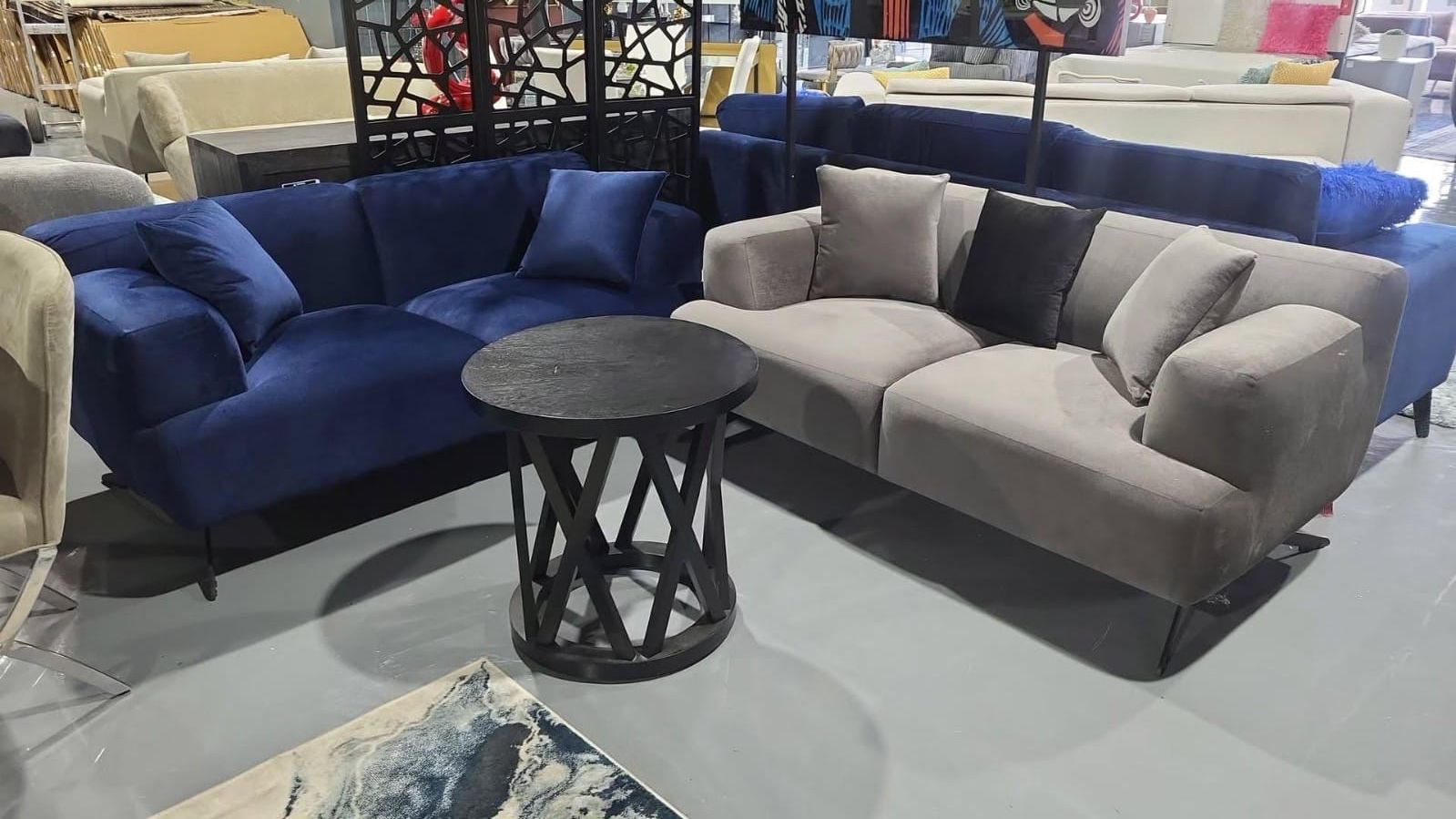 NEW LOVESEAT GRAY BLUE RED BLACK BROWN VELVET 70X38