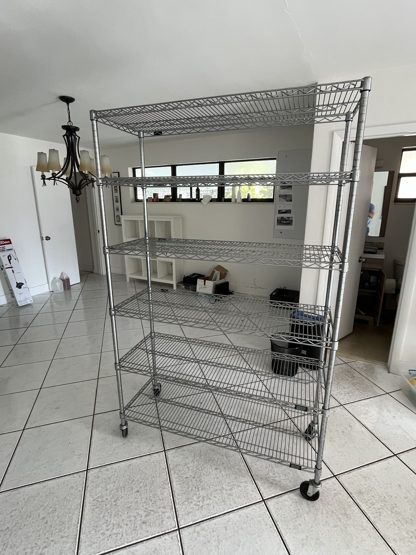 Large Stainless Steel Roller Shelf (pickup Only)