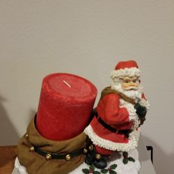 Santa Candle Or Candy Holder 