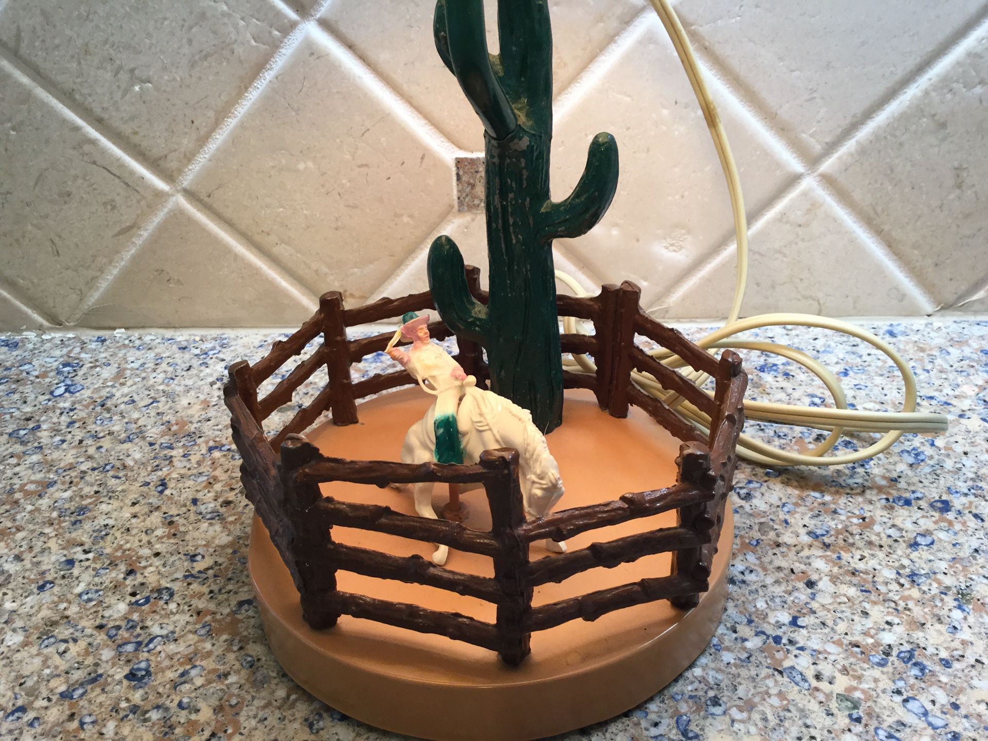 Vintage cowboy lamp