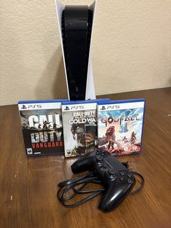 PlayStation 5 Disc Edition with 3 Games & 1 Controller