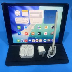 Apple iPad 9th Generation (10.2” Retina | Touch ID | iOS 29) – 64GB – Excellent Condition – With Pen & Accessories