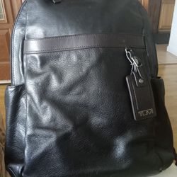 Tumi Brown Leather Backpack 