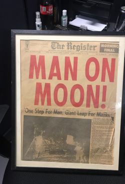 Antiquity Man on moon frame