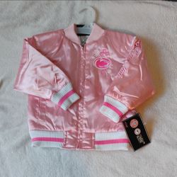 Penn State Kids Satin  Jacket Pink