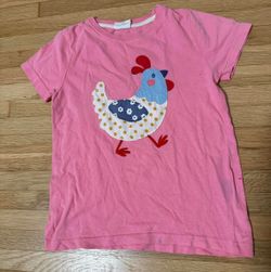 Mini Boden appliqué chicken tee size 7/8