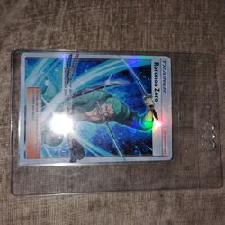 Custom Zoro One Piece Pokémon Style Holographic Card - Mint Condition