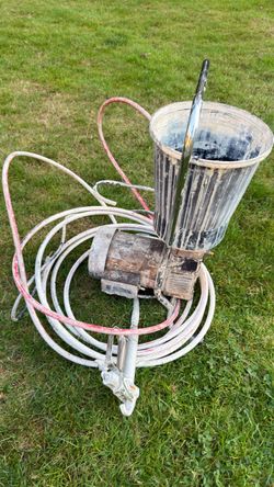 Electric Paint Mixer with Hose and Bucket