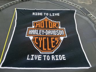 Harley Davidson Handmade Crochet 96x96