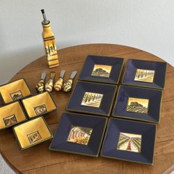 10 Piece Vintage Vistas Tuscan Entertainment Serveware Set!