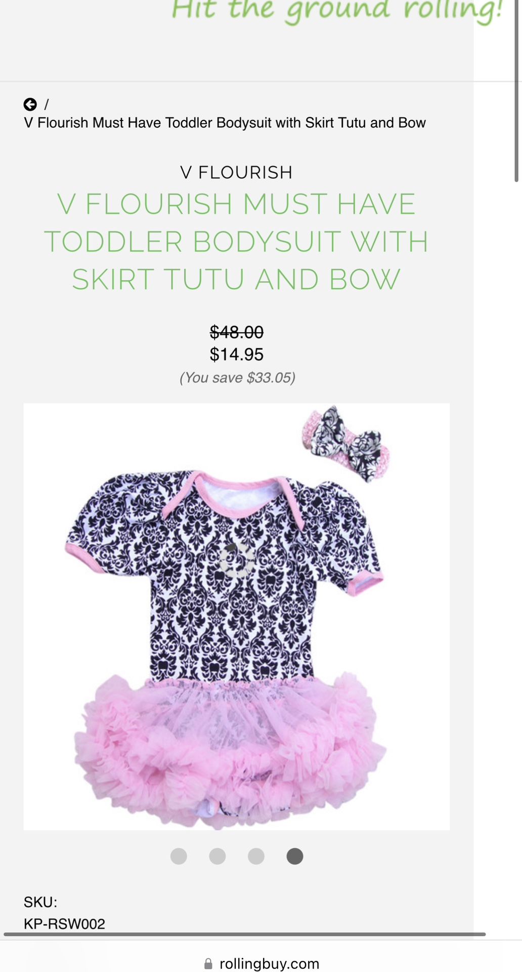 V FLOURISH MUST HAVE TODDLER BODYSUIT WITH SKIRT TUTU AND BOW