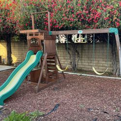 Children's slides and swings