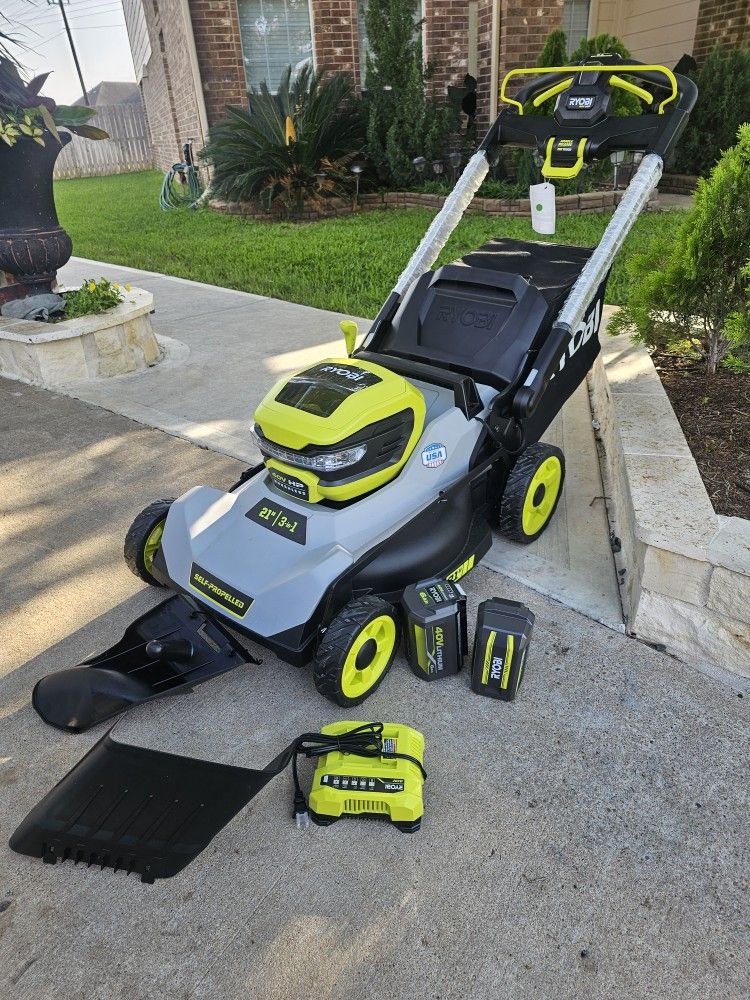 40V HP Brushless 21 in. Cordless Battery Walk Behind Self-Propelled Lawn Mower with (2) 6.0 Ah Batteries and Charger