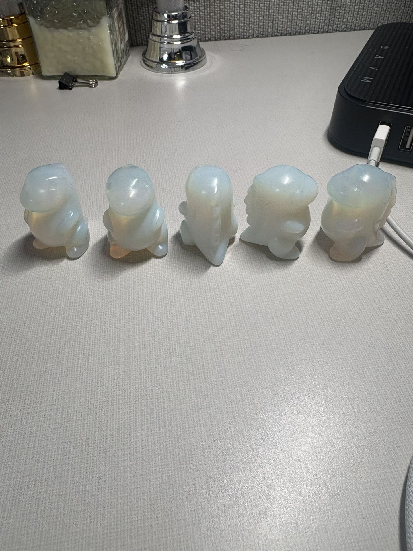 Opalite Dinosaur Carvings