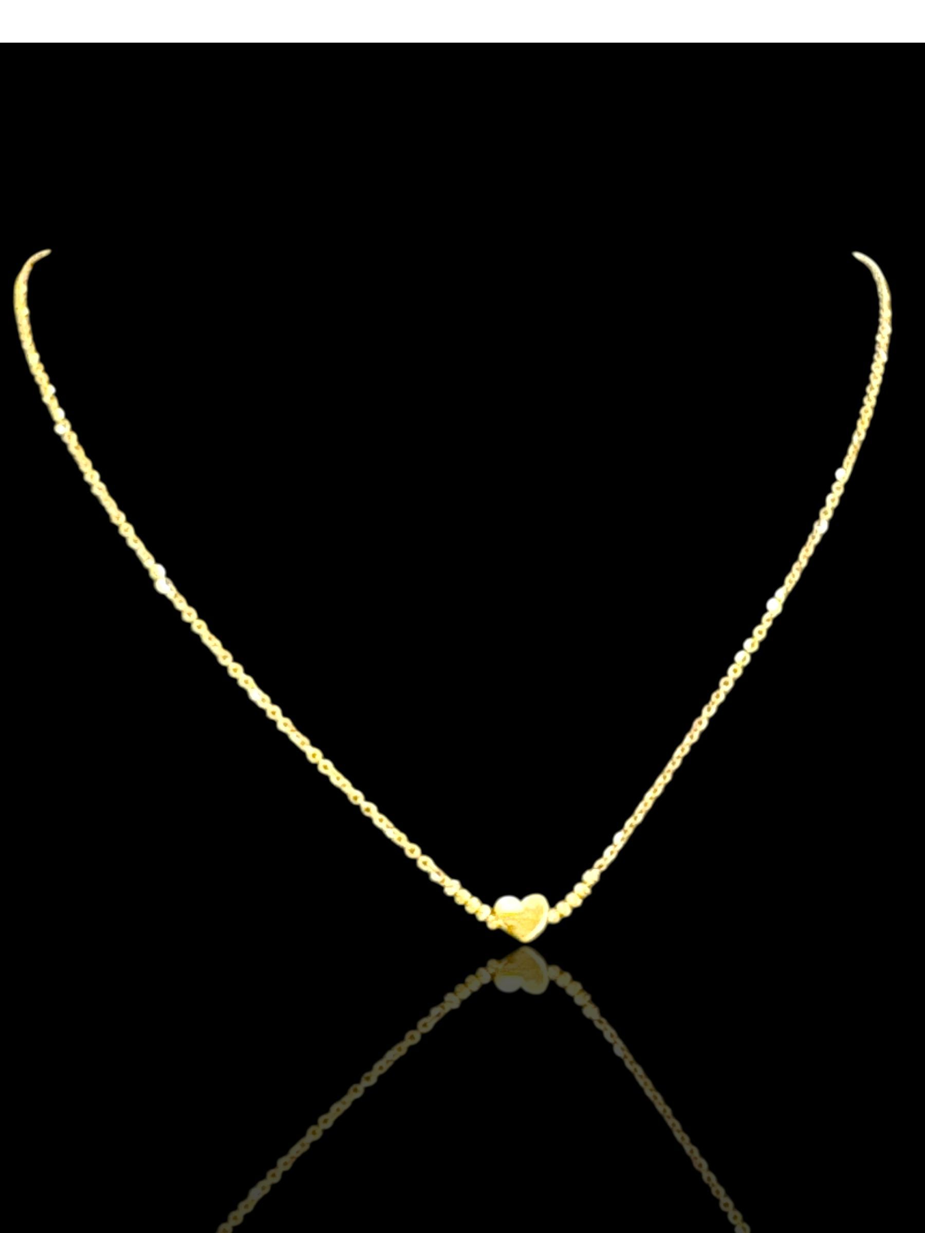 CADENA CORAZON ORO 14K