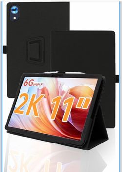 Case for HiGrace C9 Android 13 Tablet 11 Inch 2024 Upgraded Version，Premium Leather Business Folio Stand Cover with Hand Strap for Tablet,Black.
