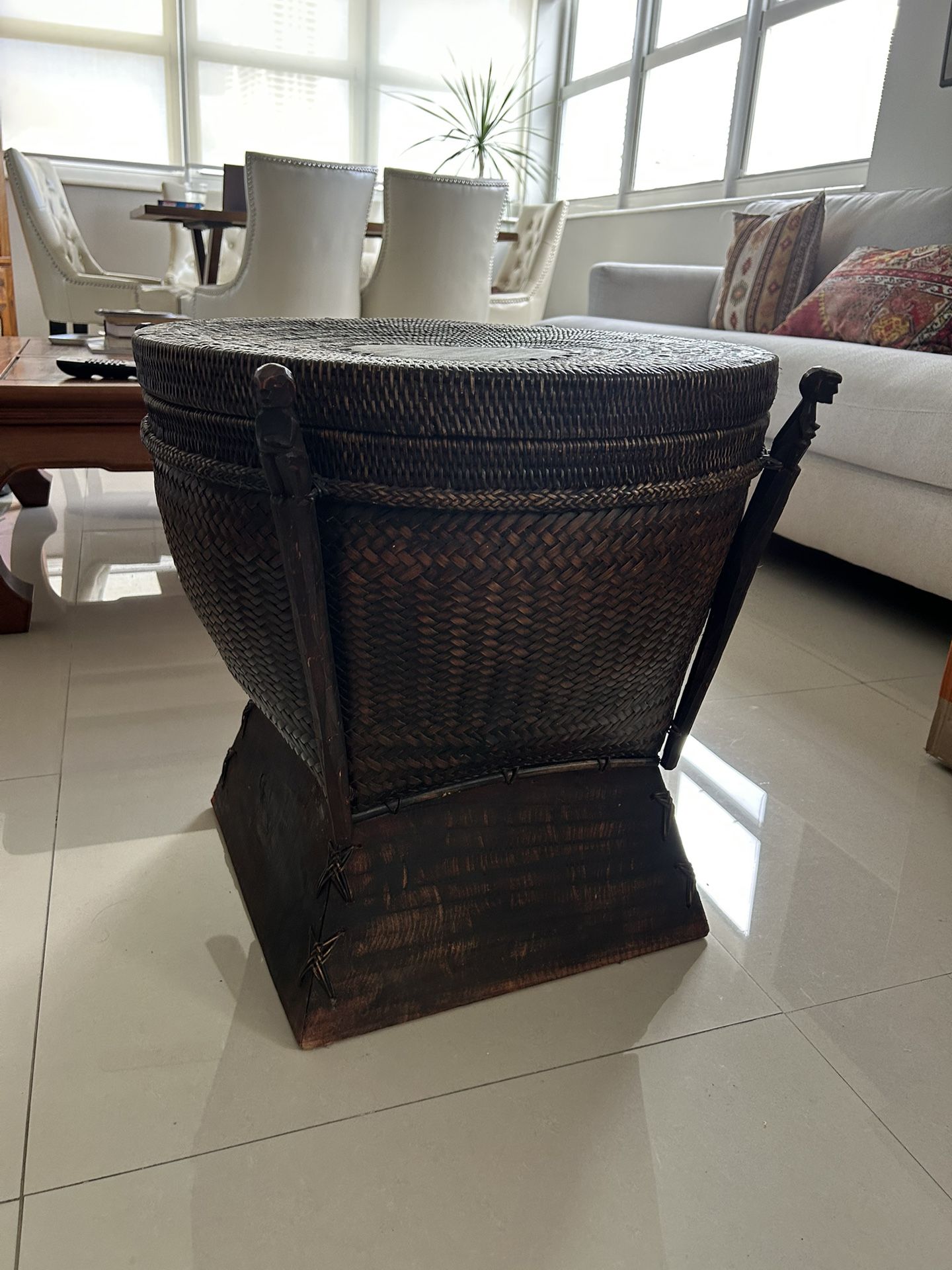 Rattan Storage Rattan Basquet With Lid