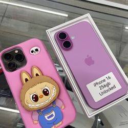 Pink iPhone 16 Unlocked. Cash Or $10 Down W Approval 