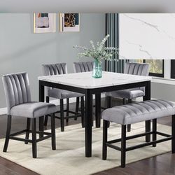 Brand New Elegant Pascal Marble Dining Set 