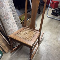 Small cane seat rocking chair