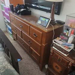 Dresser  with  glass top