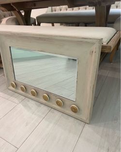 Solid wood wall mirror
