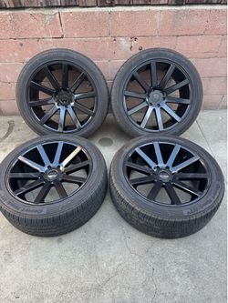 22” Dub Shot Calla Black Wheels 6 Lug