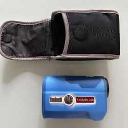 Bushnell Tour V3 Laser Golf Rangefinder with Blue Protector Magnetic Outer Case