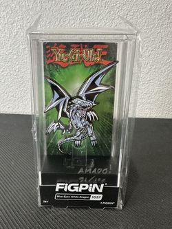 FiGPiN - Yu-Gi-Oh Blue-Eyes White Dragon (1057) 91 of 100 Signed