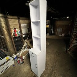 White Book Case With Cabinet