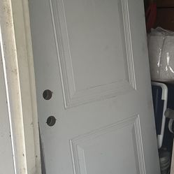 White Metal Door