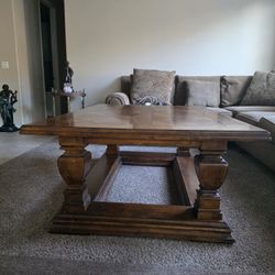 Large Solid Wood Coffee Table – Modern Minimalist Style