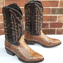 J. B. Dillon RESERVE Genuine Python leather handmade Cowboy western boots – 10 ½ D