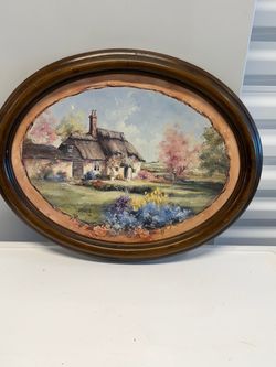 Marty Bell 1987 Limited Edition “May Cottage” 466/900 Signed Print 12x16 Framed. Used in good condition with some cosmetic blemishes. These blemishes 