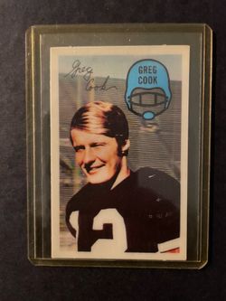1970 Kellogg’s 3D #60 Greg Cook (NO CRACKS)