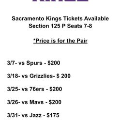 Kings Tickets 