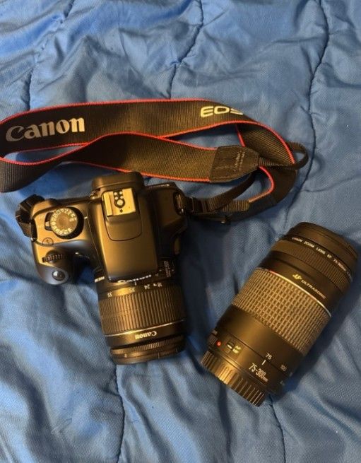 Canon EOS Rebel T3 Camera and 18-55mm & 75-300mm Lenses

