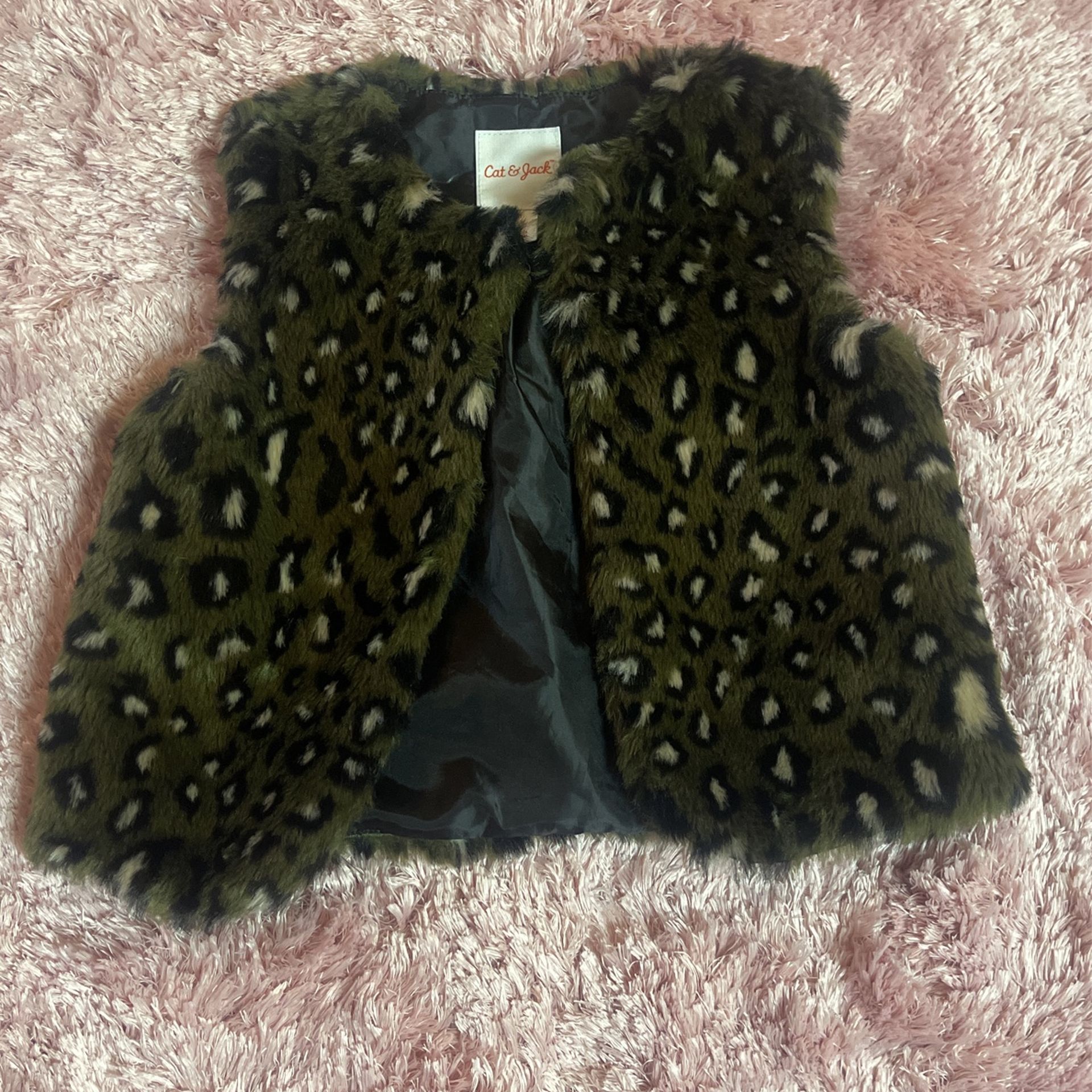 Faux Fur Vest Girls Size 4T