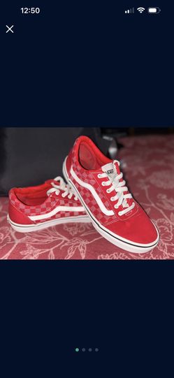 Red Checkered Vans