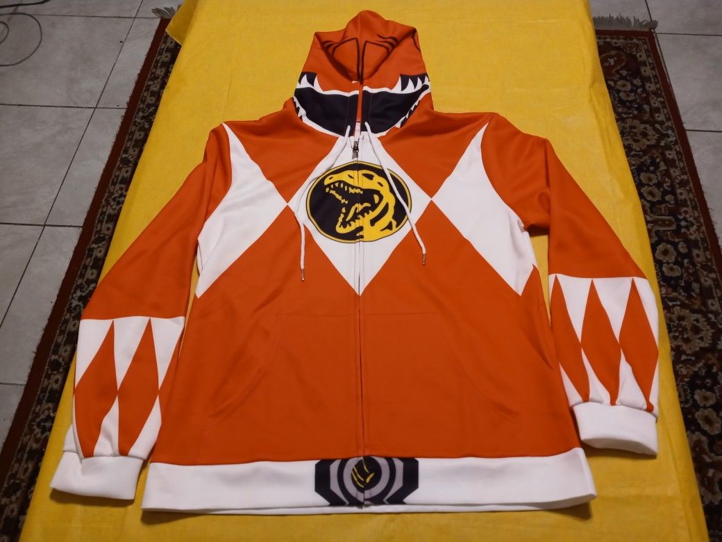 Kids Red Power Ranger Zip-up Hoodie