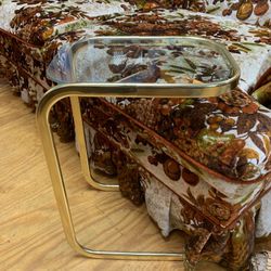 Vintage Brass And Glass Soda Serving Table - $55 Each 