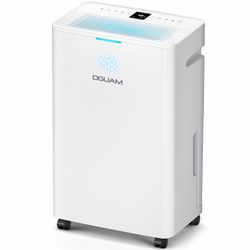 4500 square foot dehumidifier, maximum 80 pint dehumidifier for basement, home compressor dehumidifiers with drain hose, intelligent humidity control,