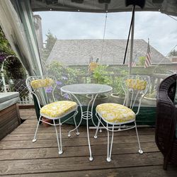 Wrought iron bistro set